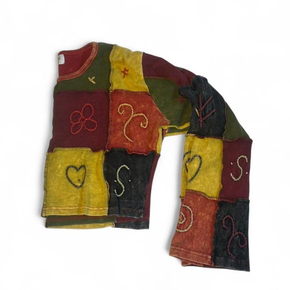 Gardenbelle Shop multicoloured patchwork long sle… - image 2